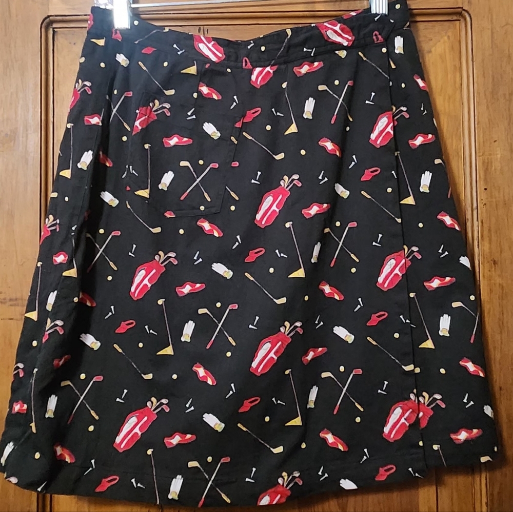 Vintage Kathy Ireland Golf Themed Skort Size 12 (fits like an 8)